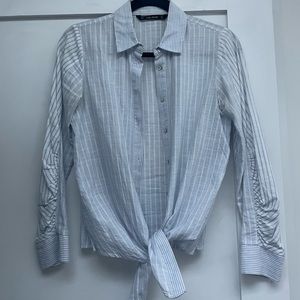 Zara striped linen shirt